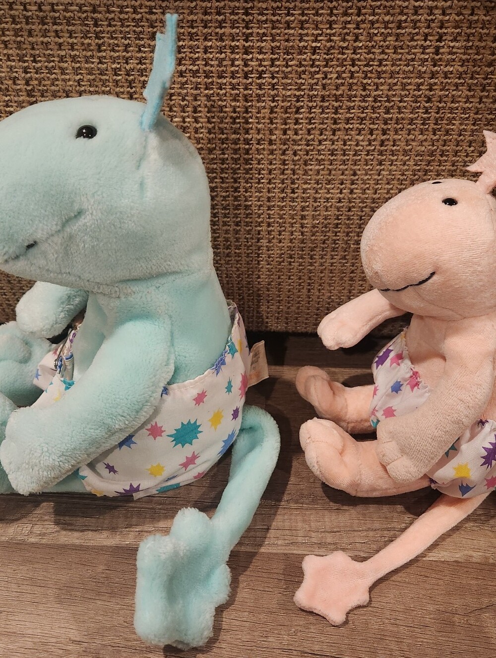Set of 2 Gund Pink & Teal ZWIBBLE DIBBLE Plush Toys From Late 80s Early 90s - Picture 5 of 11